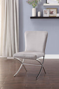 Daire Velvet & Chrome Side Chair