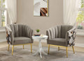 Colla Black Velvet & Gold Accent Chair