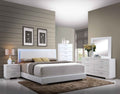 Lorimar White PU & Chrome Leg Eastern King Bed