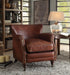 Leeds Vintage Dark Brown Top Grain Leather Accent Chair image
