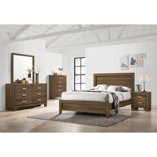 Miquell - Queen Bed - Brown, Light - 84" - VIP FURNITURE (NJ)