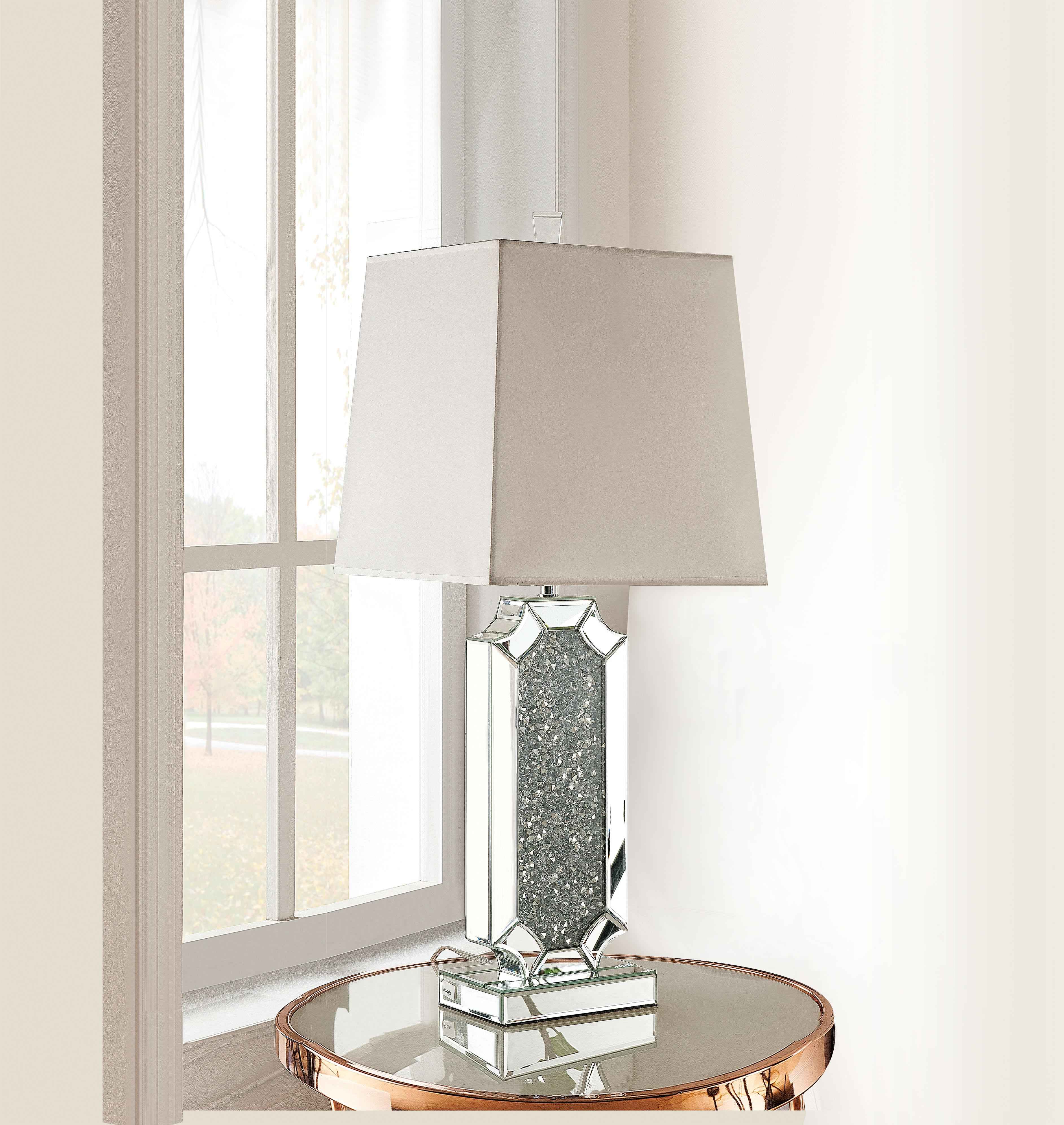 Noralie Mirrored & Faux Diamonds Table Lamp