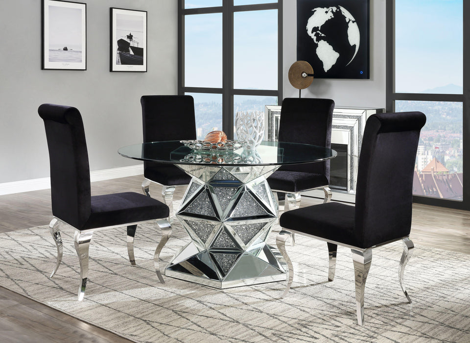 Noralie Mirrored & Faux Diamonds Dining Table - VIP FURNITURE (NJ)