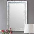 Nysa Mirrored & Faux Crystals Console Table