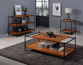 Oaken Honey Oak & Black Coffee Table