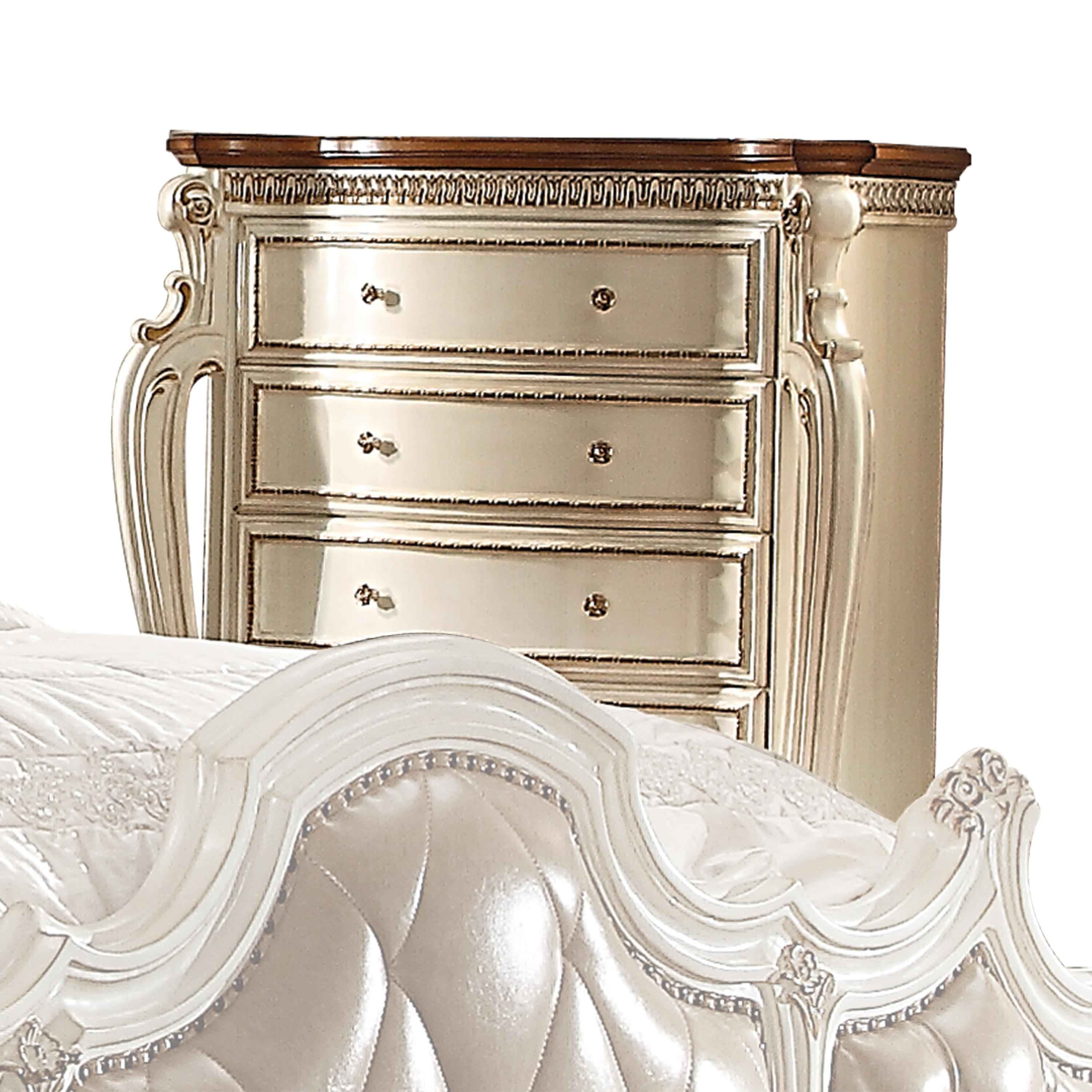 Picardy Antique Pearl & Cherry Oak Chest