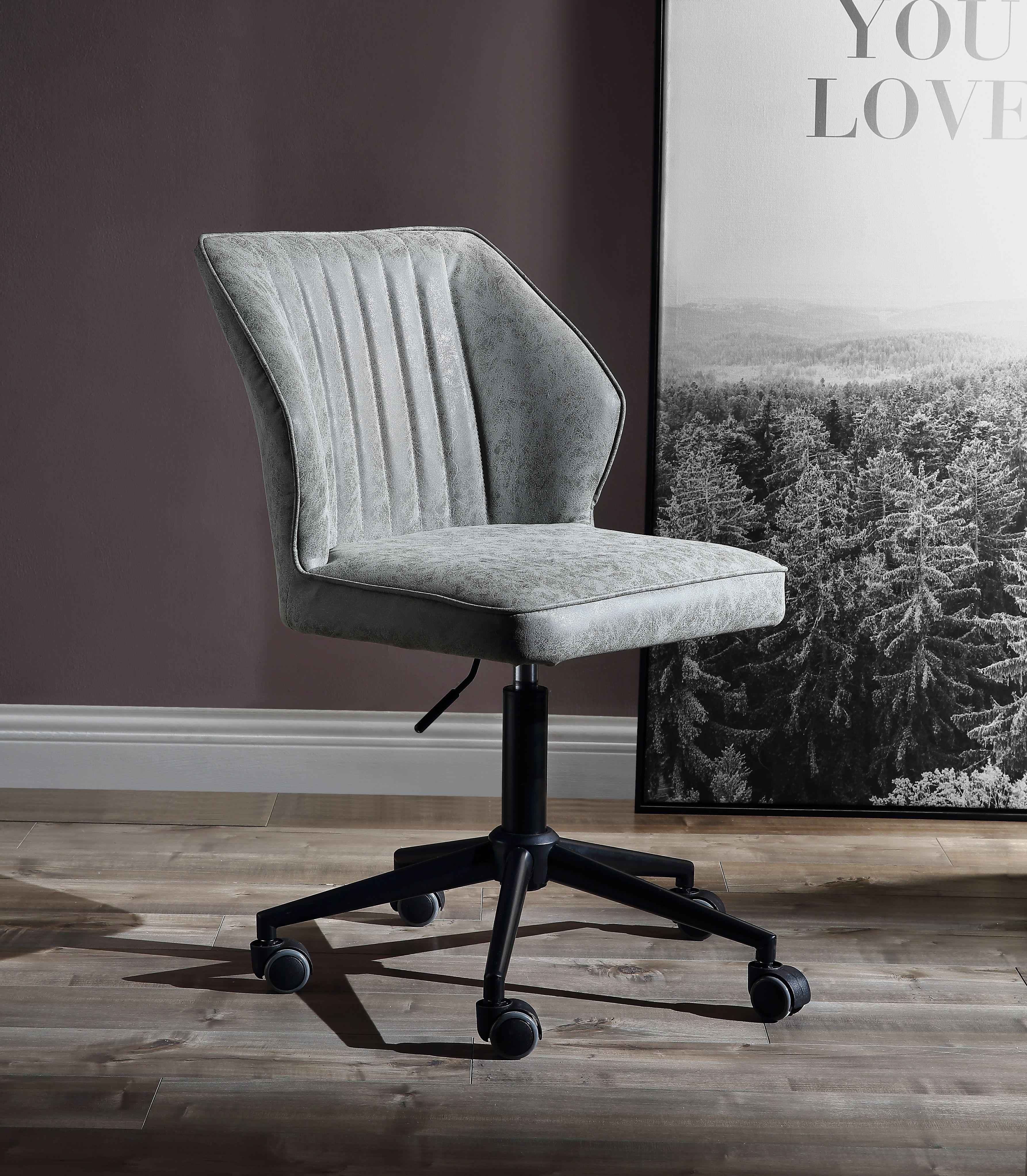 Pakuna Vintage Gray PU & Black Office Chair