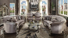 Versailles Velvet & Antique Platinum Sofa w/5 Pillows - VIP FURNITURE (NJ)