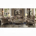 Dresden Bone Velvet & Gold Patina Sofa w/7 Pillows image