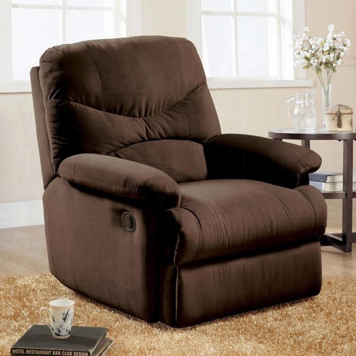 Arcadia Chocolate Microfiber Recliner (Motion) image