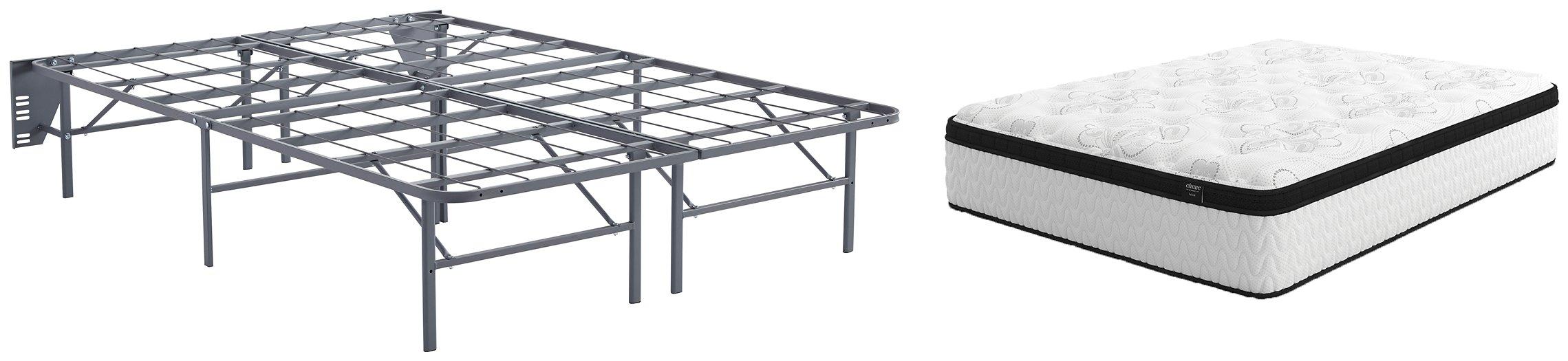 Chime 12 Inch Hybrid 2-Piece Mattress Set with Better Than A Boxspring