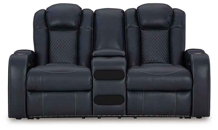Fyne-Dyme Power Reclining Loveseat with Console