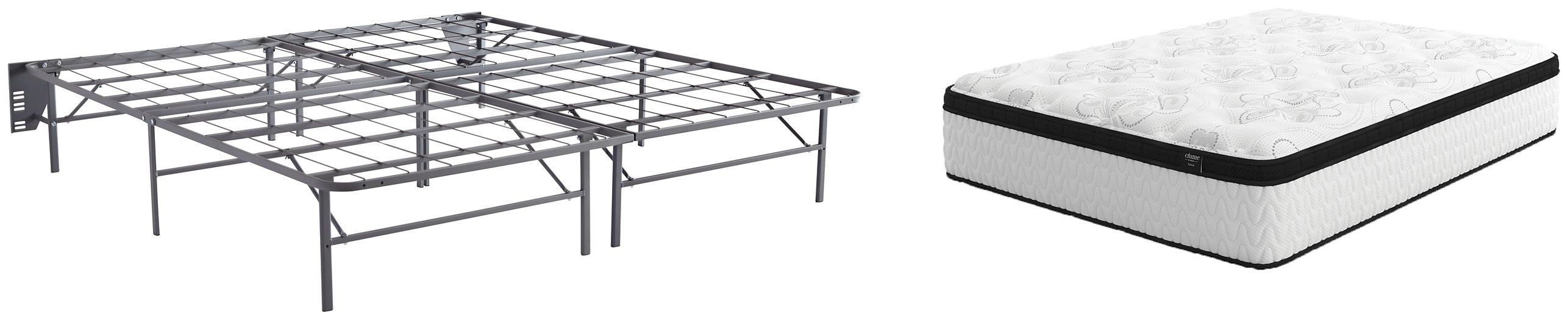 Chime 12 Inch Hybrid 2-Piece Mattress Set with Better Than A Boxspring