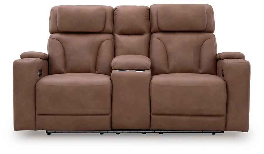 Clean-Slate Power Reclining Loveseat with Console