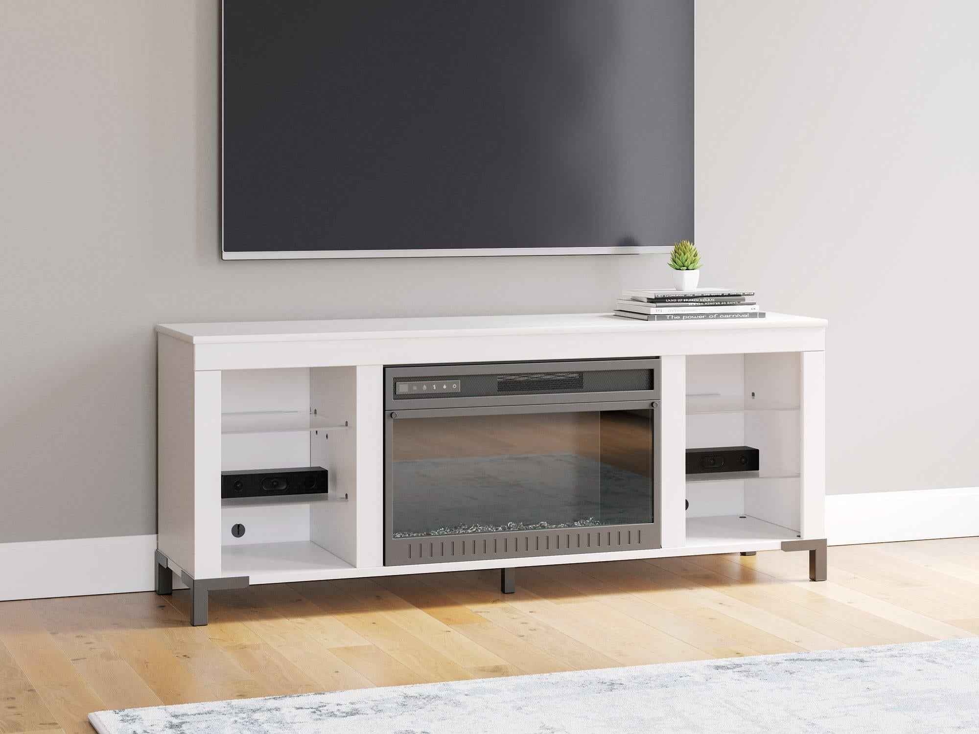 Brollevi 60" TV Stand with Electric Fireplace