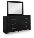Maeling Dresser and Mirror