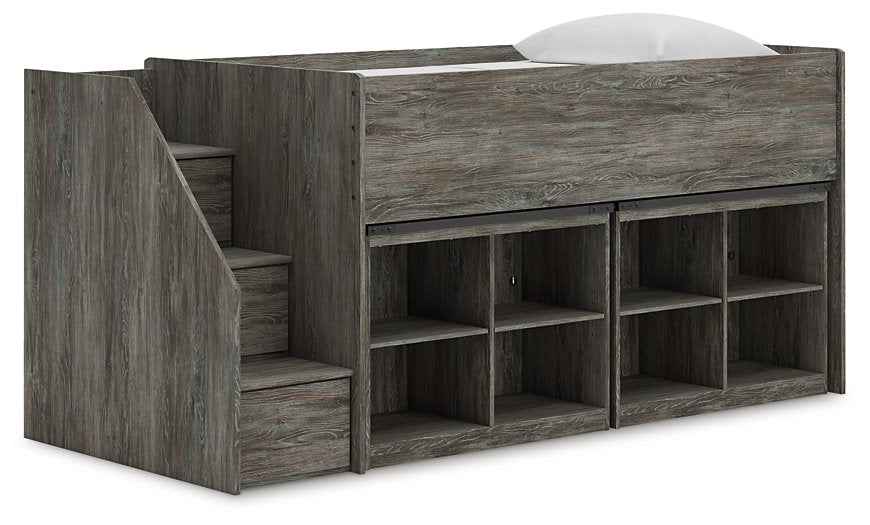 Frandern Loft Bed with Bookcase Storage