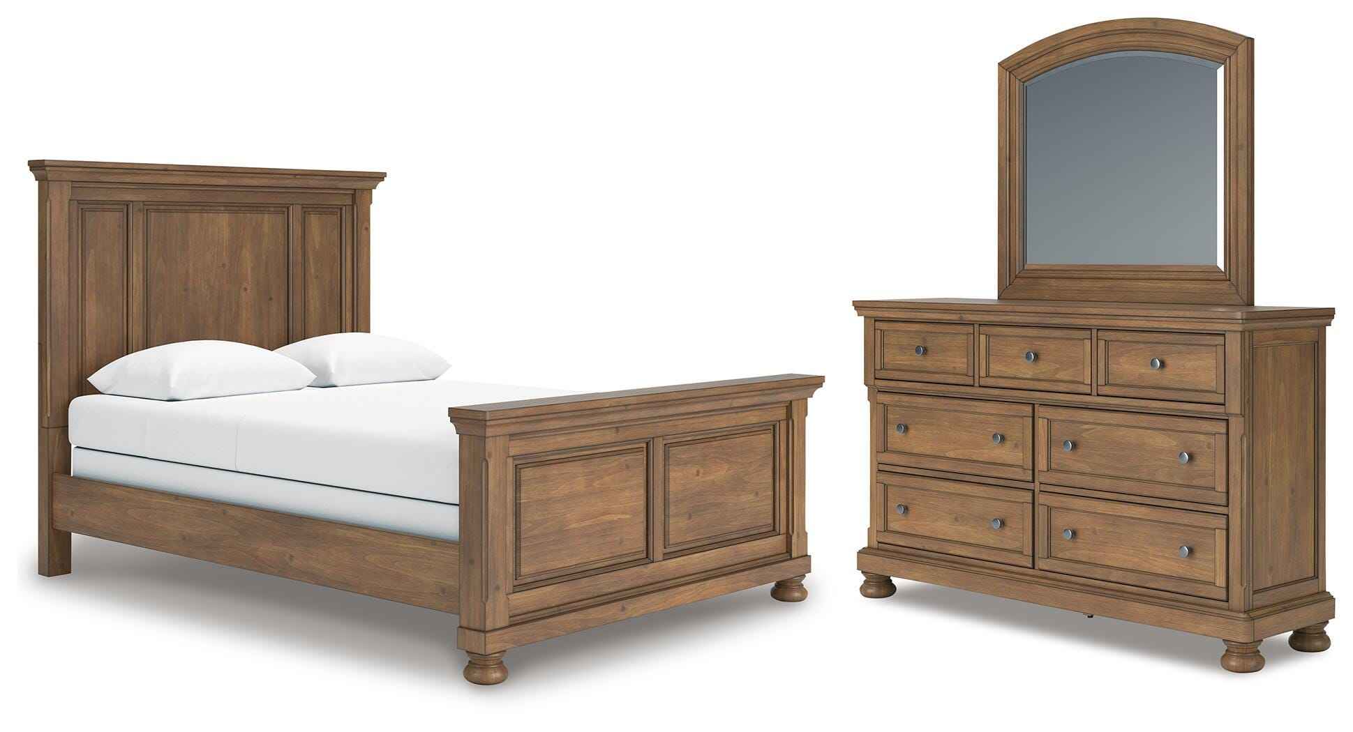 Feddinger Bedroom Set (Queen Bed, Dresser, Mirror, and Nightstand)