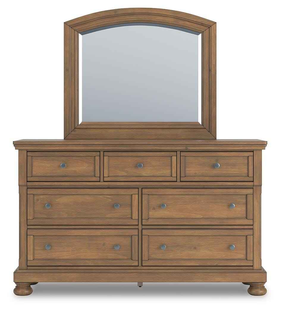 Feddinger Bedroom Set (Queen Bed, Dresser, Mirror, and Nightstand)