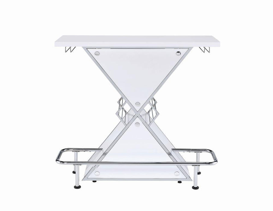 White Stacked Triangle Bar Unit VIP Coaster