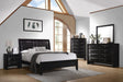 Briana California King Upholstered Panel Bed Black - VIP FURNITURE (NJ)