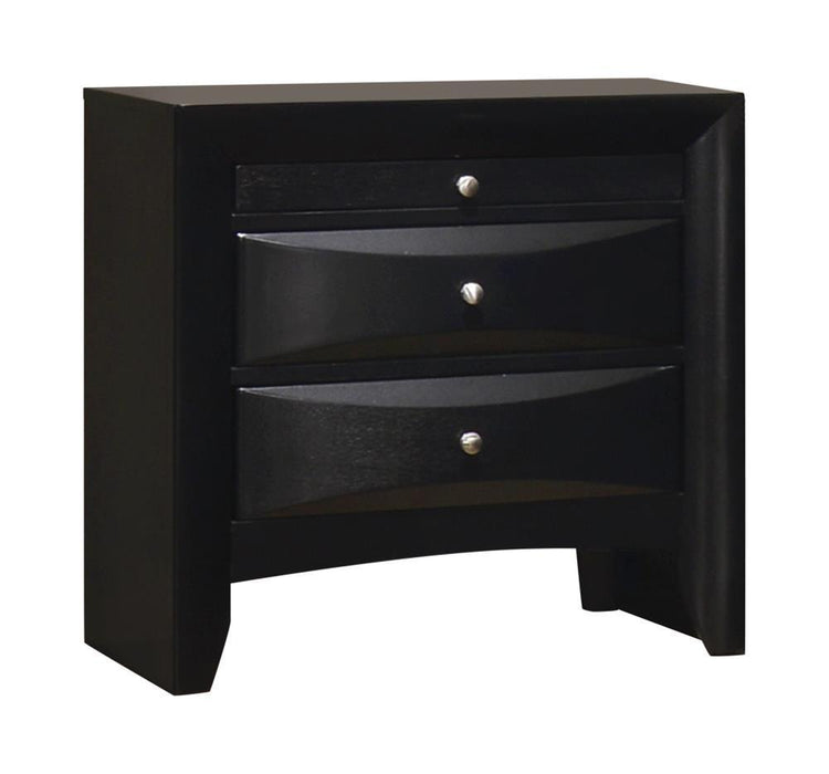 Briana Rectangular 2-drawer Nightstand Black - VIP FURNITURE (NJ)