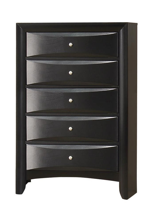 Briana Rectangular 5-drawer Chest Black - VIP FURNITURE (NJ)
