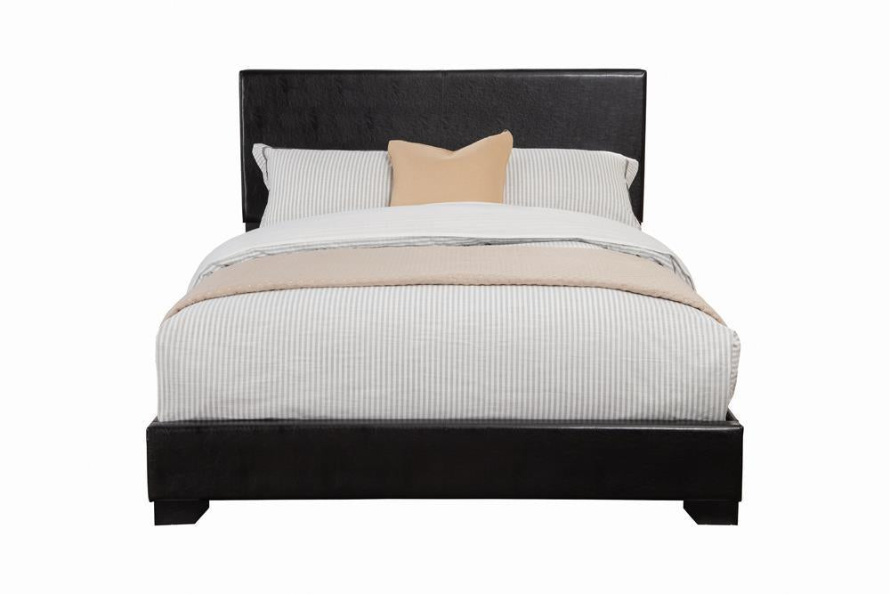 Conner Queen Upholstered Panel Bed Black - VIP FURNITURE (NJ)