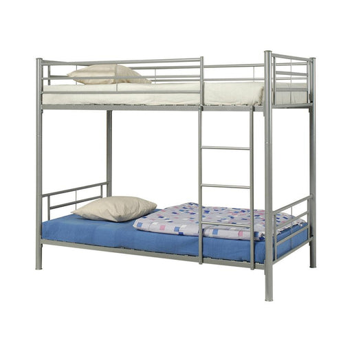 Hayward Twin Over Twin Bunk Bed Silver - VIP FURNITURE (NJ)