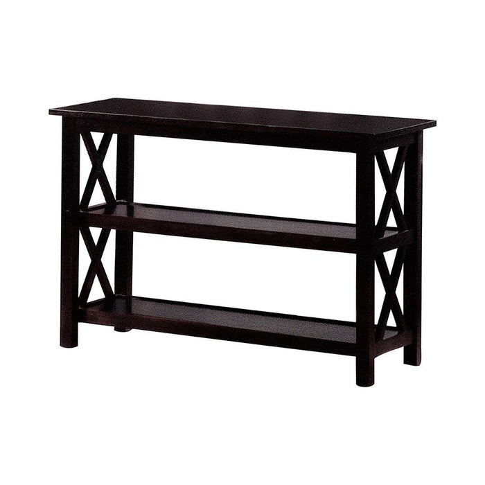 Rachelle Sofa Table with 2-shelf Deep Merlot - VIP FURNITURE (NJ)