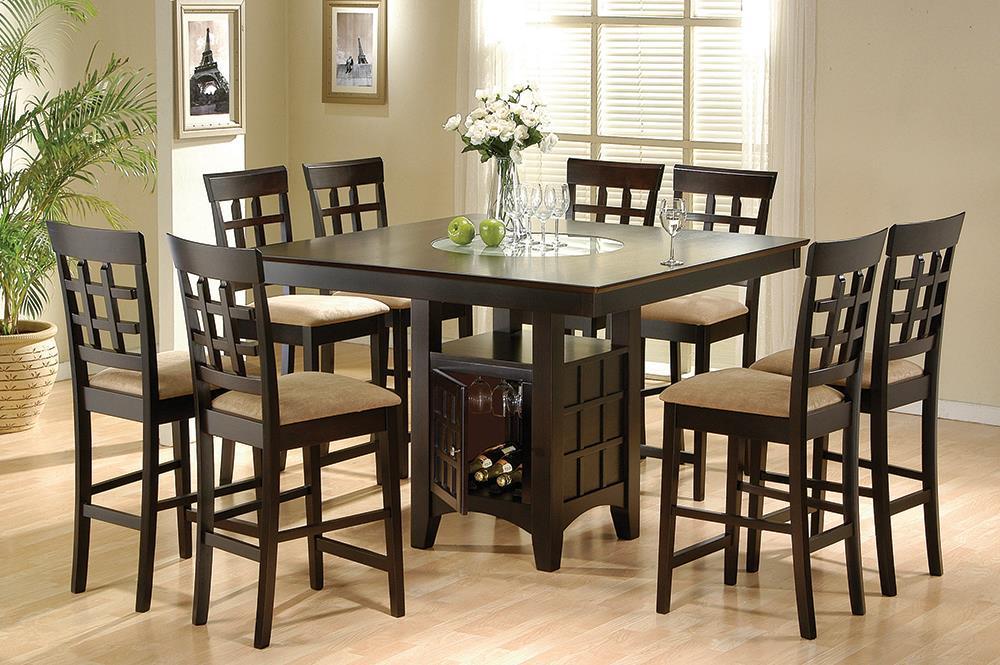 Gabriel Square Counter Height Dining Table Cappuccino - VIP FURNITURE (NJ)