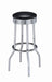 Theodore Upholstered Top Bar Stools Black and Chrome (Set of 2) - VIP FURNITURE (NJ)