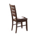 Dalila Ladder Back Side Chairs Cappuccino and Black (Set of 2) - VIP FURNITURE (NJ)