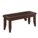 Dalila Tufted Upholstered Dining Bench Cappuccino and Black - VIP FURNITURE (NJ)