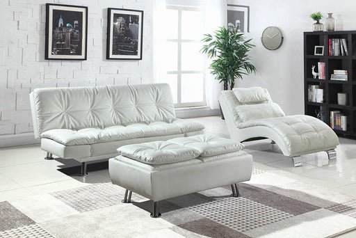 Dilleston Upholstered Chaise White - VIP FURNITURE (NJ)