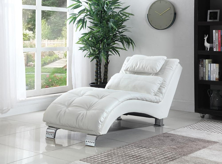 Dilleston Upholstered Chaise White - VIP FURNITURE (NJ)