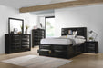 Briana Queen Platform Storage Bed Black - VIP FURNITURE (NJ)
