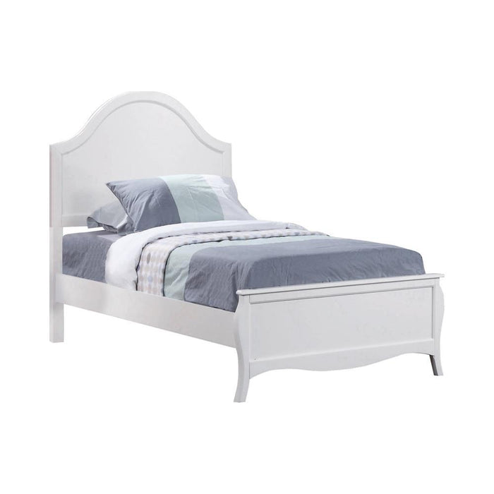 Dominique Twin Panel Bed Cream White - VIP FURNITURE (NJ)