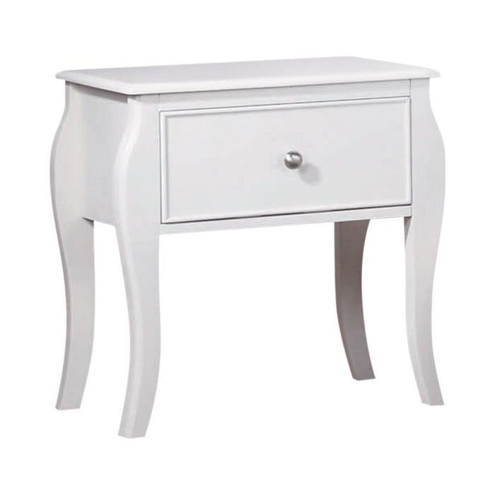 Dominique 1-drawer Nightstand Cream White - VIP FURNITURE (NJ)