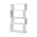 Emelle 4-tier Bookcase White and Clear - VIP FURNITURE (NJ)