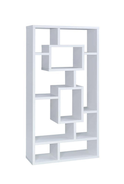 Howie 10-shelf Bookcase White - VIP FURNITURE (NJ)