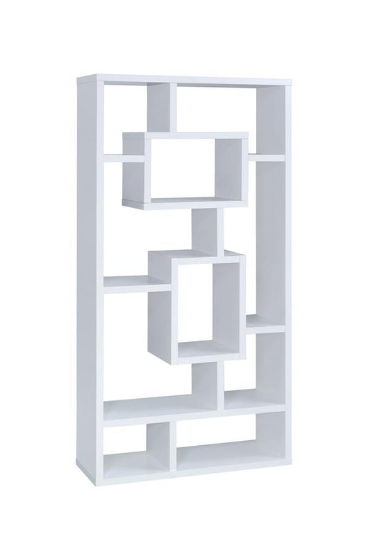 Howie 10-shelf Bookcase White - VIP FURNITURE (NJ)