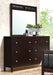 Carlton Upholstered Rectangular Dresser Mirror Cappuccino - VIP FURNITURE (NJ)