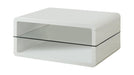 Elana Rectangle 2-shelf Coffee Table Glossy White - VIP FURNITURE (NJ)