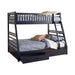 Ashton Twin Over Full 2-drawer Bunk Bed Navy Blue - VIP FURNITURE (NJ)