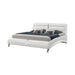 Jeremaine California King Upholstered Bed White - VIP FURNITURE (NJ)