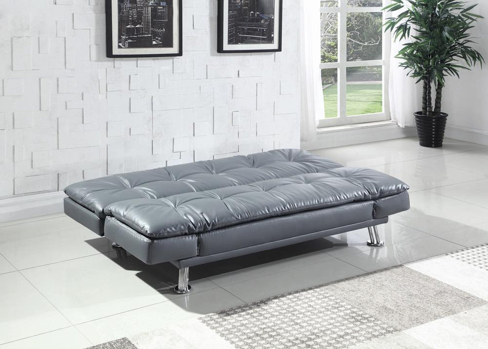 Dilleston Tufted Back Upholstered Sofa Bed Grey - VIP FURNITURE (NJ)