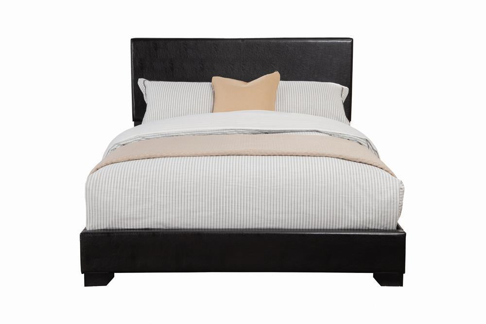 Conner Eastern King Upholstered Panel Bed Black - VIP FURNITURE (NJ)
