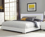Felicity Eastern King Panel Bed with LED Lighting Glossy White - VIP FURNITURE (NJ)