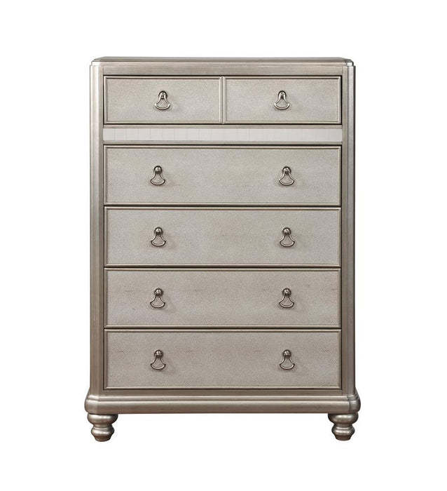 Bling Game 6-drawer Chest Metallic Platinum - VIP FURNITURE (NJ)